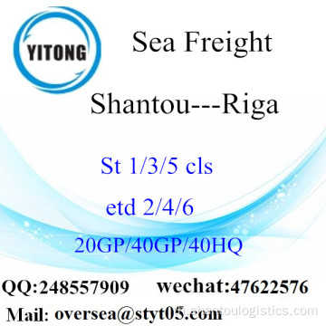 Shantou Port Sea Freight Shipping ไปยังเมืองริกา